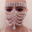 Fashion Gold Plated Geometric Diamond-encrusted Long Fringed Mask