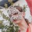 Fashion Silver Geometric Diamond Flower Mask