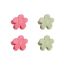 Fashion A White + Black Acrylic Color-blocked Frosted Flower Grippers