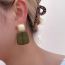 Fashion Beige Resin Irregular Square Earrings