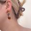 Fashion Coffee Color Resin Geometric Earrings