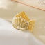 Fashion Gold Alloy Diamond Pearl Hollow Crown Clip