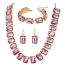 Fashion Black Geometric Square Rhinestone Necklace Earrings And Bracelet Three-piece Set