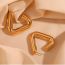 Fashion Gold Stainless Steel Gold-plated Geometric Triangle Earrings