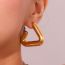 Fashion Gold Stainless Steel Gold-plated Geometric Triangle Earrings