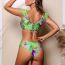 Fashion Swimsuit Polyester Printed Hollow Irregular One-piece Swimsuit
