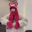 Fashion Hanhan Strawberry Jujube Imitation Rabbit Fur Cartoon Scarf Gloves One-piece Hood And Three-piece Set