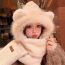 Fashion Ear Embossed Three-piece Rice Set Imitation Rabbit Fur Embossed Scarf Gloves Hood And Three-piece Set