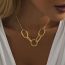 Fashion Gold Metal Geometric Chain Necklace