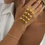Fashion Yellow Geometric Natural Stone Mittens Bracelet