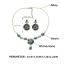 Fashion Color Alloy Diamond Geometric Turquoise Earrings And Necklace Set