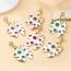 Fashion Color Alloy Diamond-drip Butterfly Earrings
