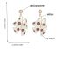 Fashion Rose Red Alloy Diamond-drip Butterfly Earrings