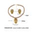 Fashion Gold Alloy Skull Earrings And Necklace Set