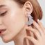 Fashion Silver Alloy Line C-shaped Earrings