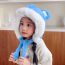 Fashion Blue Polyester Children's Bear Hood