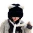Fashion Black Bear Ear Protective Hood