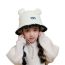 Fashion Beige Plush Patch Children's Bucket Hat