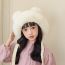 Fashion Khaki Fur Ball Knitted Ear Protection Children's Hood