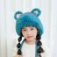 Fashion Khaki Acrylic Knitted Ear Protection Children's Hood