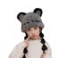 Fashion Grey Plush Children's Bear Hat