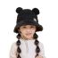 Fashion Black Teddy Velvet Children's Bear Fisherman Hat