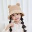 Fashion Pink Teddy Velvet Children's Bear Fisherman Hat