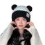 Fashion Beige Plush Bear Ear Protection Hood
