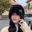 Fashion Milky White Polyester Label Pullover Hat