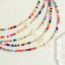 Fashion M Letter Model Colorful Rice Beads Beaded Letter Necklace