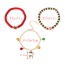 Fashion Color Alloy Oil Dripping Christmas Series Soft Clay Bracelet 3-piece Set