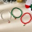 Fashion Color Alloy Oil Dripping Christmas Series Soft Clay Bracelet Set Of 4 Pieces