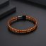 Fashion Circumference Is About 21cm Contrast Color Leather Braided Men's Bracelet
