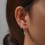 Fashion Set Of 3-platinum Metal Diamond Geometric Earring Set