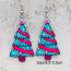 Fashion 6# Acrylic Christmas And Halloween Print Drop-shaped Earrings