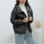 Fashion White Bright Color Stand Collar Down Padded Jacket Thickened Cotton Jacket