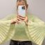 Fashion Green Round Neck Bell Sleeve Sweater Top