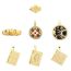 Fashion 3# Gold-plated Copper Drip Oil Geometric Pendant Accessories