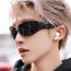 Fashion Bright Black And Gray Film Pc Cat Eye Small Frame Sunglasses