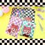 Fashion Little Socialite Pink Style Paper Cartoon Checkerboard Bag
