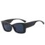 Fashion Black Frame Gray Blue Film Ac Cat Eye Color Block Sunglasses