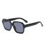 Fashion Translucent Gray Frame Gray Film Ac Polygon Large Frame Sunglasses