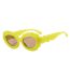 Fashion Jelly Tea Tea Tablets Wave Pattern Oval Sunglasses