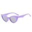 Fashion Black Frame Gray Film Triangular Cat Eye Rice Nail Sunglasses