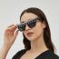 Fashion Transparent Tea Frame Double Tea Slices Ac Diamond-encrusted Large Frame Sunglasses