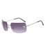 Fashion Double Powder Tablets Ac Diamond Butterfly Square Small Frame Sunglasses