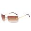 Fashion Double Orange Slices Ac Diamond Butterfly Square Small Frame Sunglasses