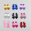 Fashion Rose Red Acrylic Love Five-pointed Star Earrings