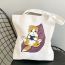 Fashion J Canvas Print Anime Cat Large Capacity Shoulder Bag