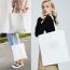 Fashion White Canvas Print Anime Cat Large Capacity Shoulder Bag